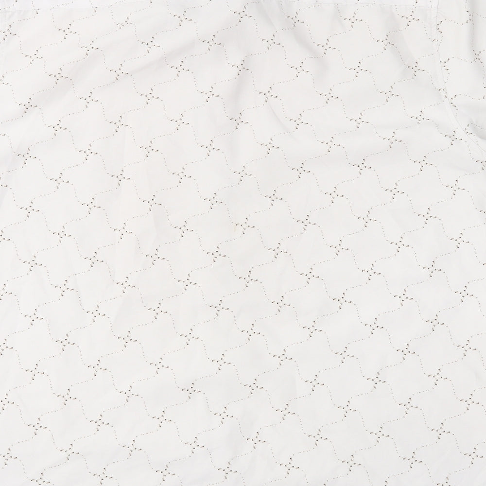 Red Herring Mens Brown Geometric   Button-Up Size L