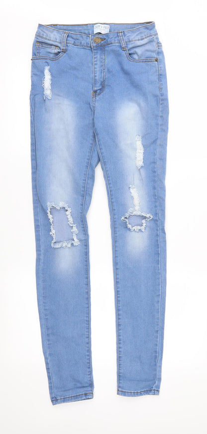 Liquor N Poker Womens Blue  Denim Skinny Jeans Size 10 L30 in