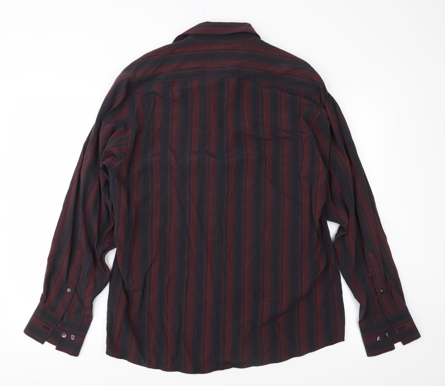 Tom English Mens Red Striped   Button-Up Size L
