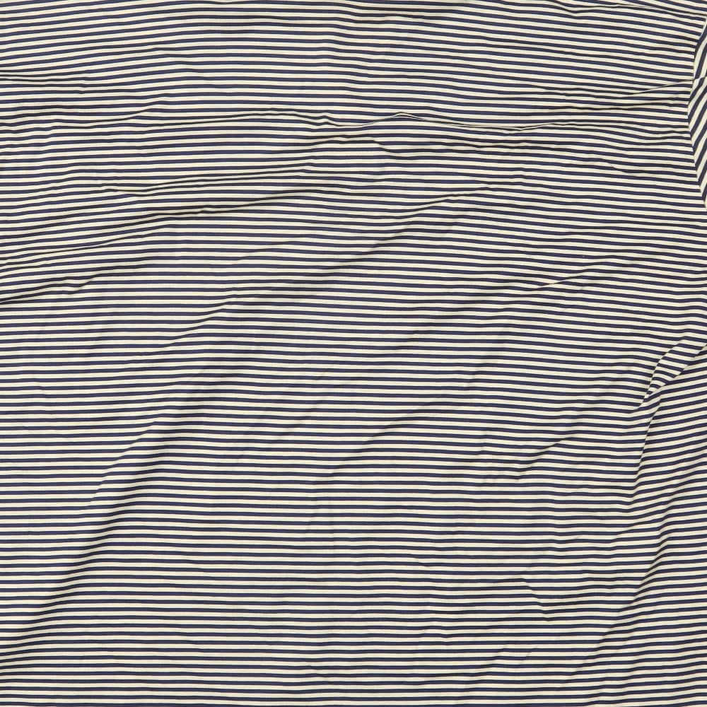 Artorigi Mens Blue Striped Jersey  Polo Size L