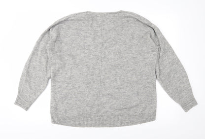 H&M Womens Grey  Knit Pullover Jumper Size S