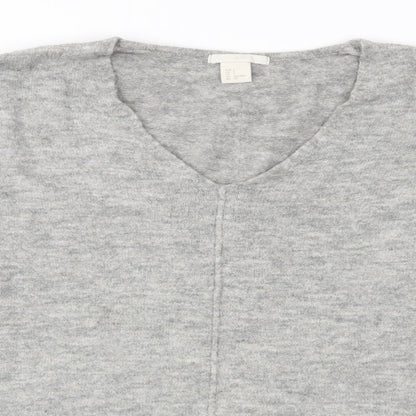 H&M Womens Grey  Knit Pullover Jumper Size S