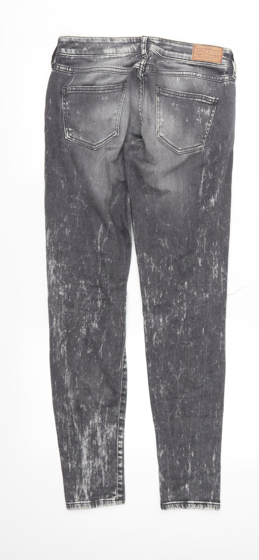 Mango Womens Grey  Denim Skinny Jeans Size 10 L29 in