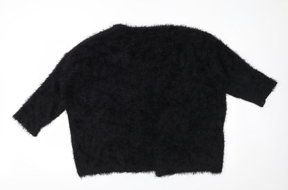 H&M Womens Black  Knit Cardigan Jumper Size M