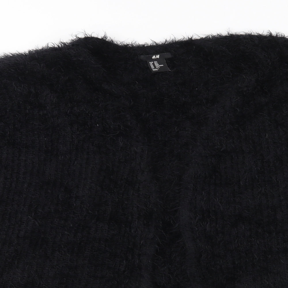 H&M Womens Black  Knit Cardigan Jumper Size M