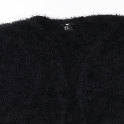 H&M Womens Black  Knit Cardigan Jumper Size M