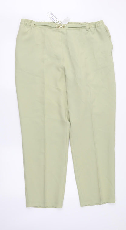 Womens UK Size 20 in Afibel Regular Fit  Green Trousers
