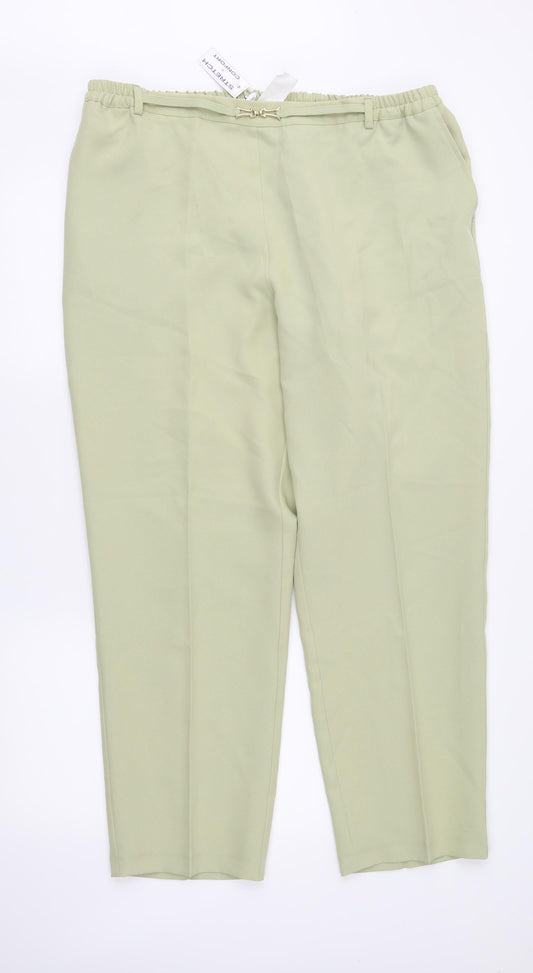 Womens UK Size 20 in Afibel Regular Fit  Green Trousers