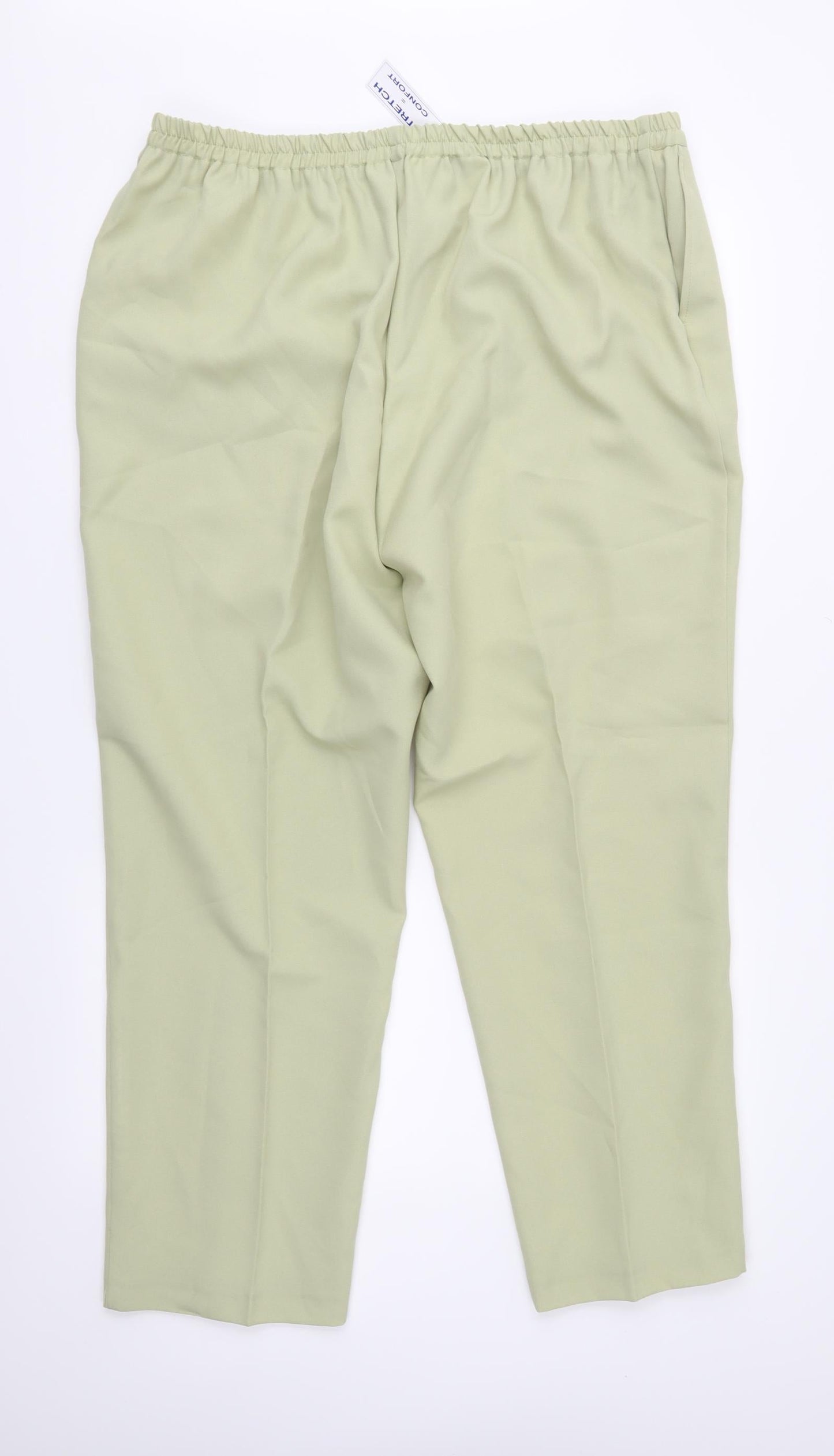 Womens UK Size 20 in Afibel Regular Fit  Green Trousers