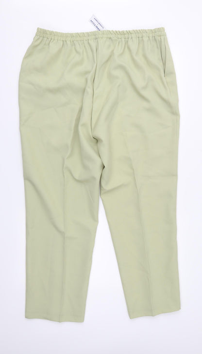 Womens UK Size 20 in Afibel Regular Fit  Green Trousers