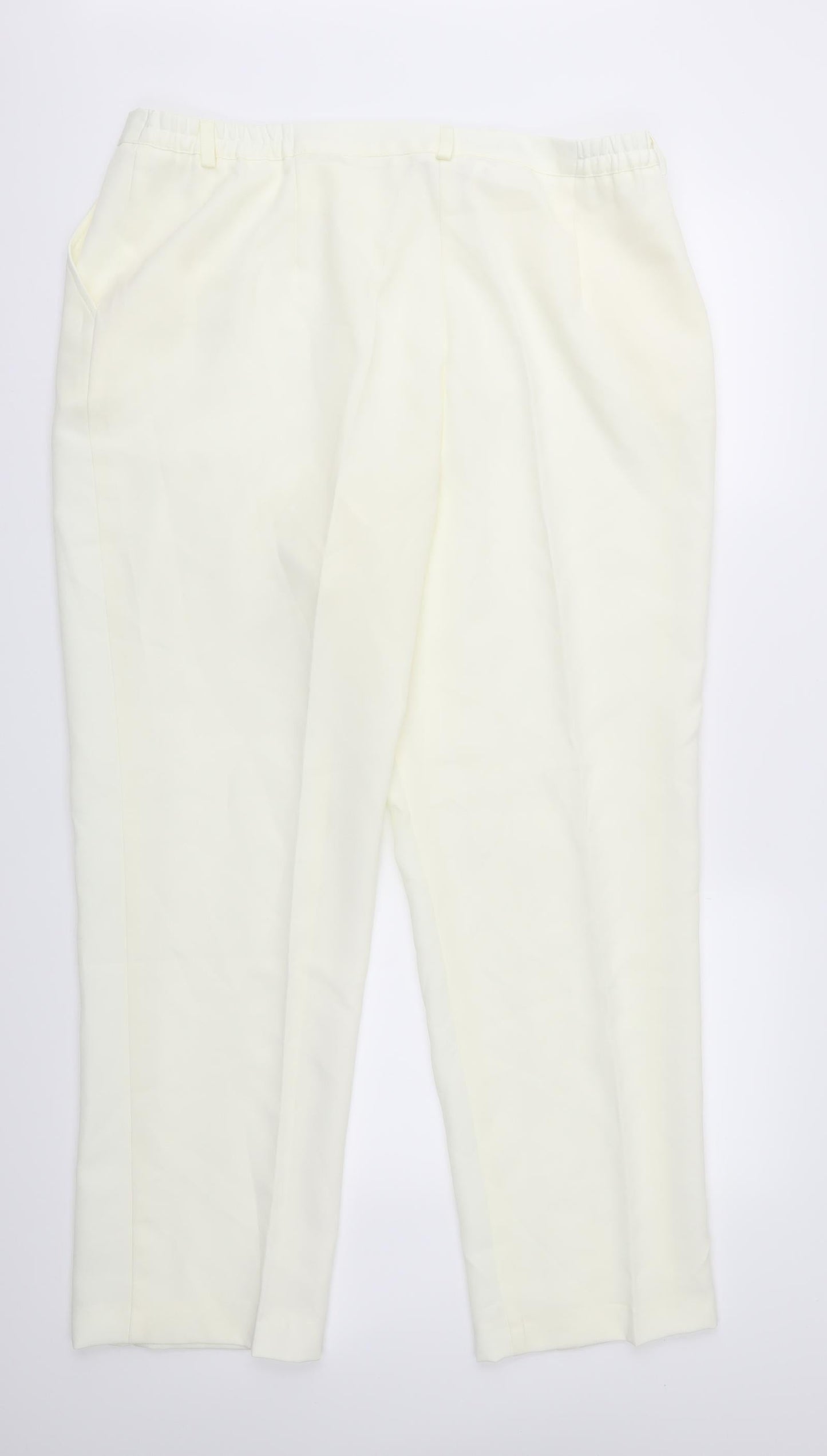 Womens UK Size 18 Afibel Regular Fit  Ivory Trousers