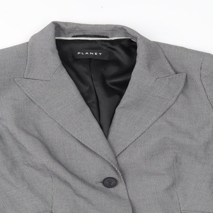 Womens UK Size 14 Planet Regular Grey Suit Jacket