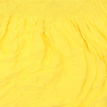 FOREVER 21 Womens Yellow   Basic Blouse Size M