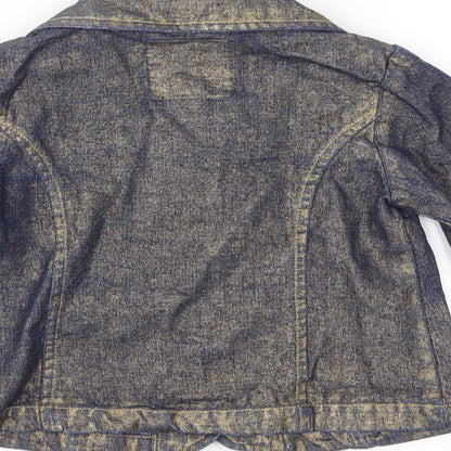Adams Girls Blue  Denim Jacket  Size 4 Years