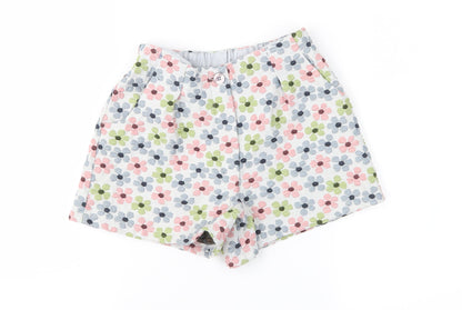 NEXT Girls Grey Floral  Mom Shorts Size 7 Years