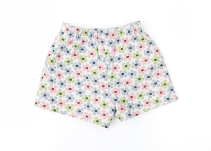 NEXT Girls Grey Floral  Mom Shorts Size 7 Years