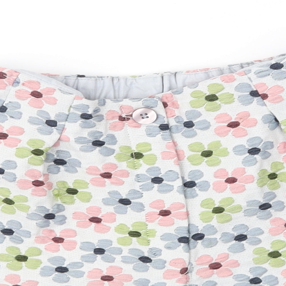 NEXT Girls Grey Floral  Mom Shorts Size 7 Years