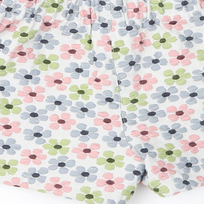 NEXT Girls Grey Floral  Mom Shorts Size 7 Years