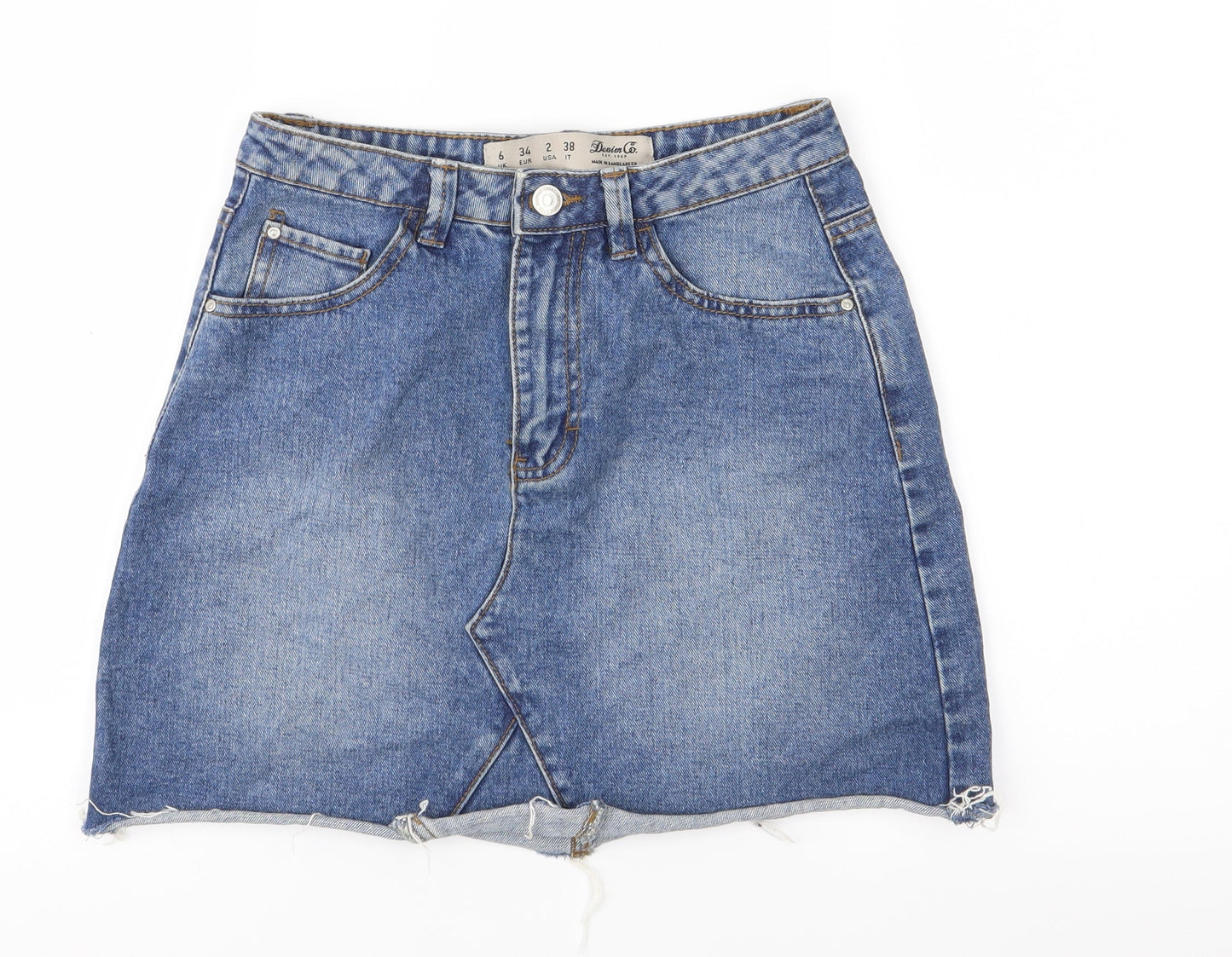 Womens UK Size 6 Denim & Co. A-Line Denim Skirt