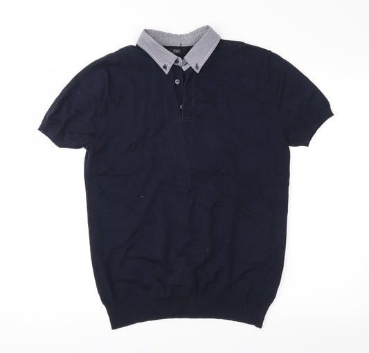 F&F Mens Blue  Knit Pullover Jumper Size S