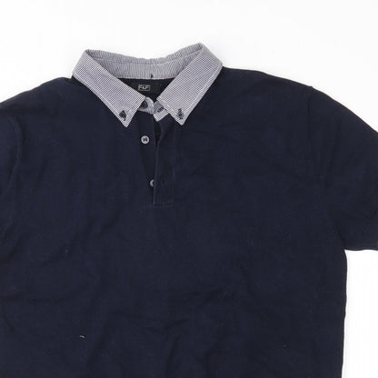 F&F Mens Blue  Knit Pullover Jumper Size S