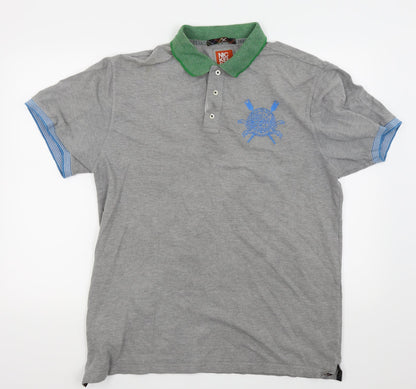 Nickelson Mens Grey    Polo Size L