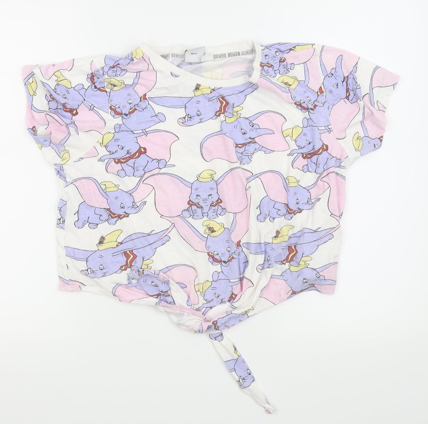 Primark Womens White   Cropped T-Shirt Size 10  - Disney