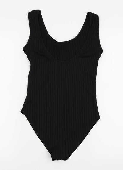 parisian Womens Black   Bodysuit One-Piece Size 8