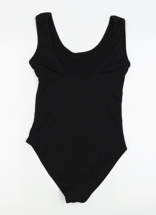 parisian Womens Black   Bodysuit One-Piece Size 8