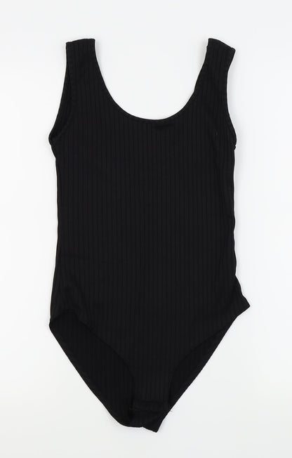 parisian Womens Black   Bodysuit One-Piece Size 8