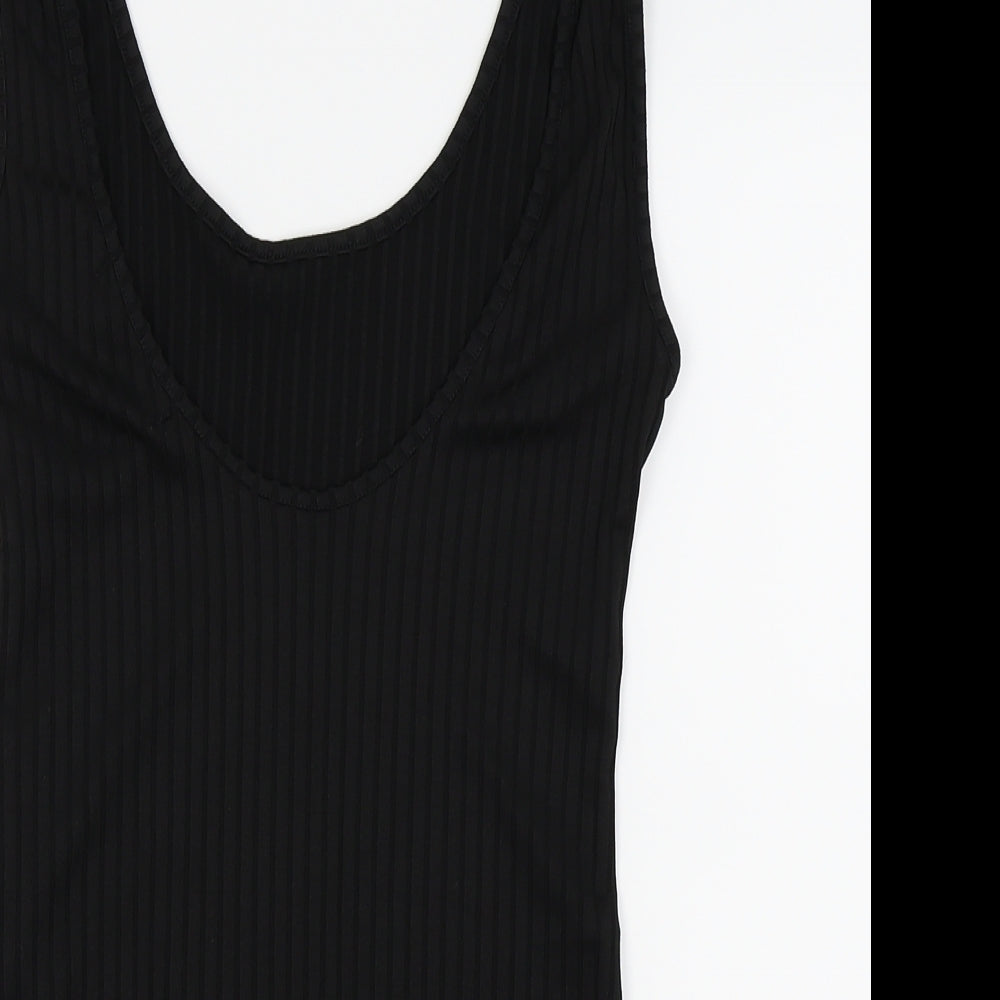 parisian Womens Black   Bodysuit One-Piece Size 8