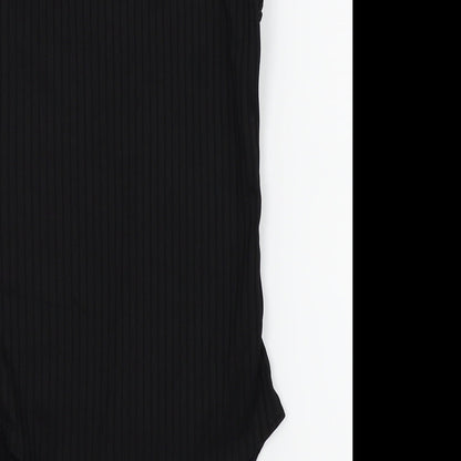 parisian Womens Black   Bodysuit One-Piece Size 8