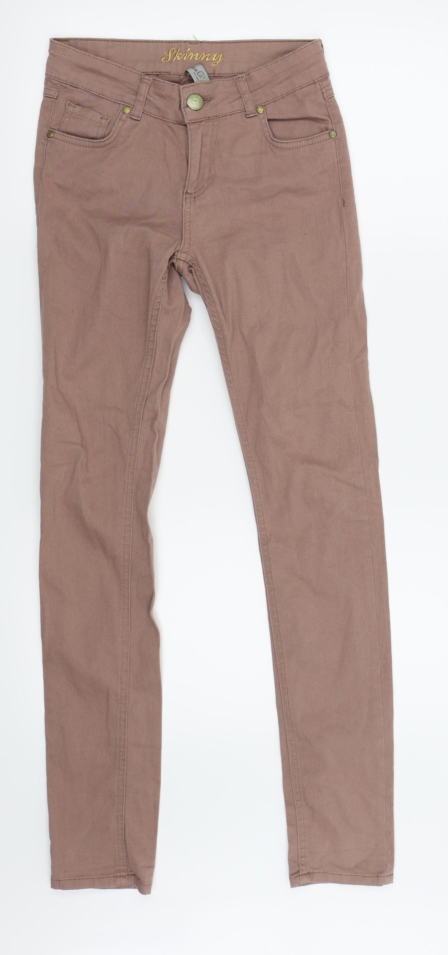 Womens UK Size 6 Denim and co Regular Fit Skinny Pink Jeans