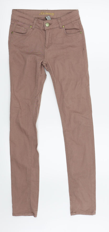 Womens UK Size 6 Denim and co Regular Fit Skinny Pink Jeans