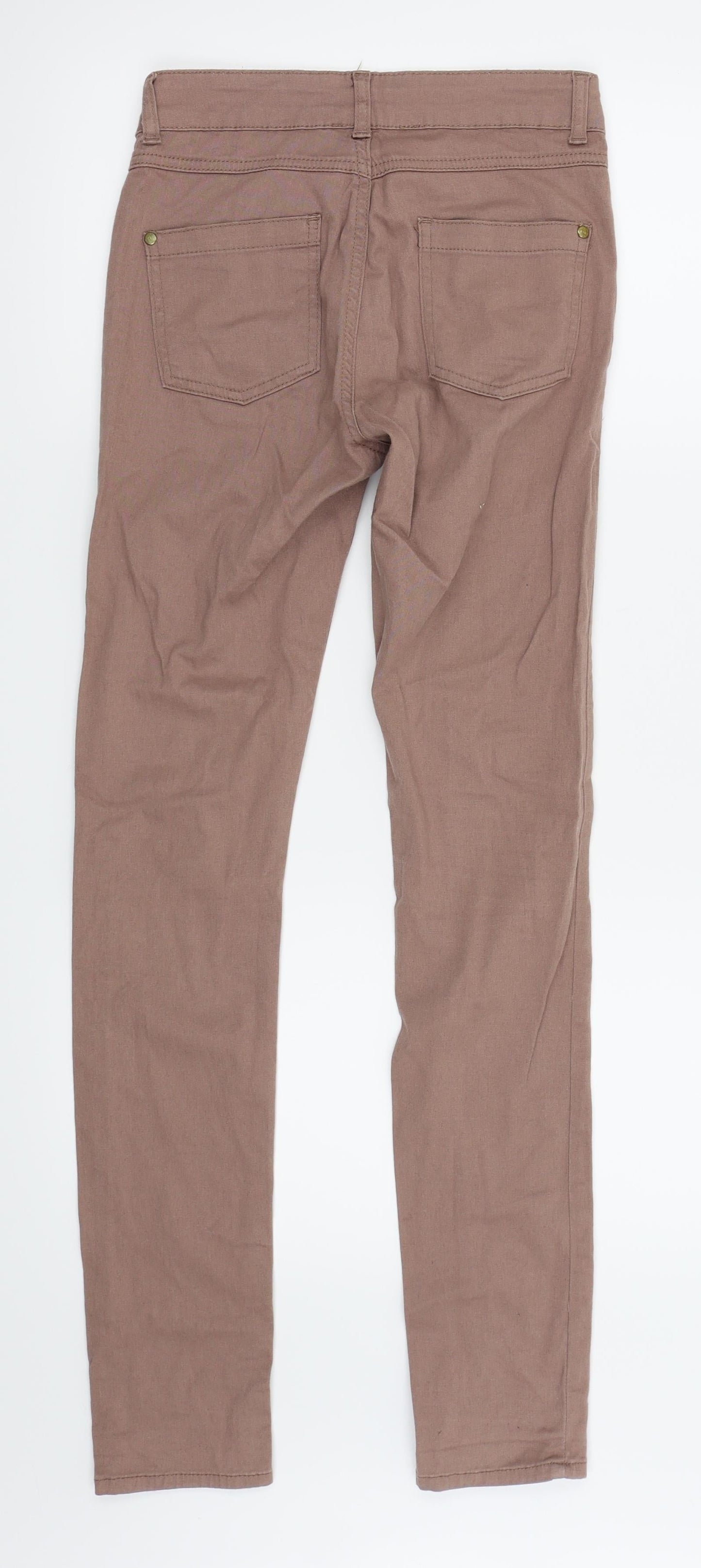 Womens UK Size 6 Denim and co Regular Fit Skinny Pink Jeans