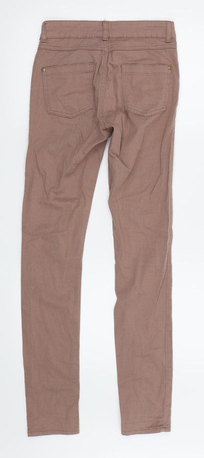 Womens UK Size 6 Denim and co Regular Fit Skinny Pink Jeans