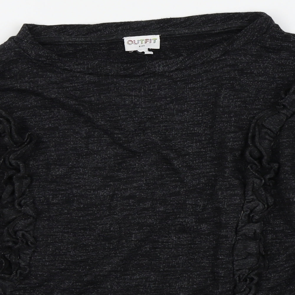 outfit kids Girls Black   Basic T-Shirt Size 9 Years
