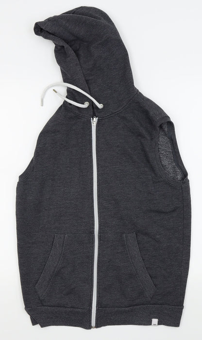 Fabric Mens Grey   Full Zip Jumper Size L