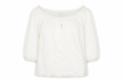 Womens UK Size L Sfera White Basic Blouse