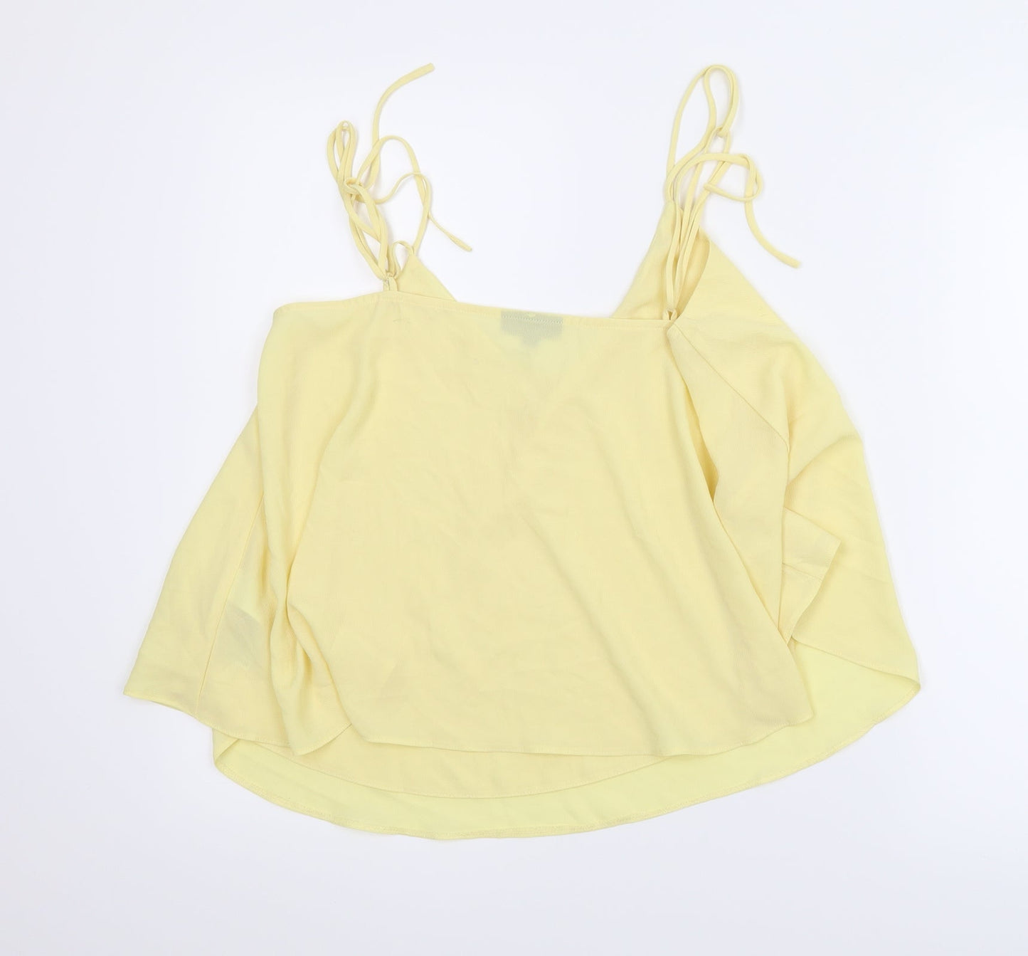 Womens UK Size 8 Topshop Yellow Basic Blouse