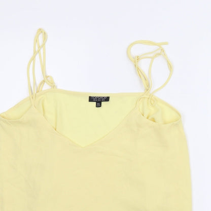 Womens UK Size 8 Topshop Yellow Basic Blouse
