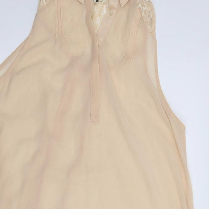 Womens UK Size 10 River Island Pink Basic Blouse