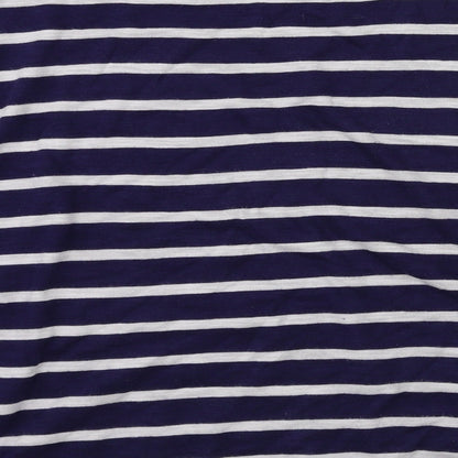 payapa Womens Blue Striped  Basic T-Shirt Size 16