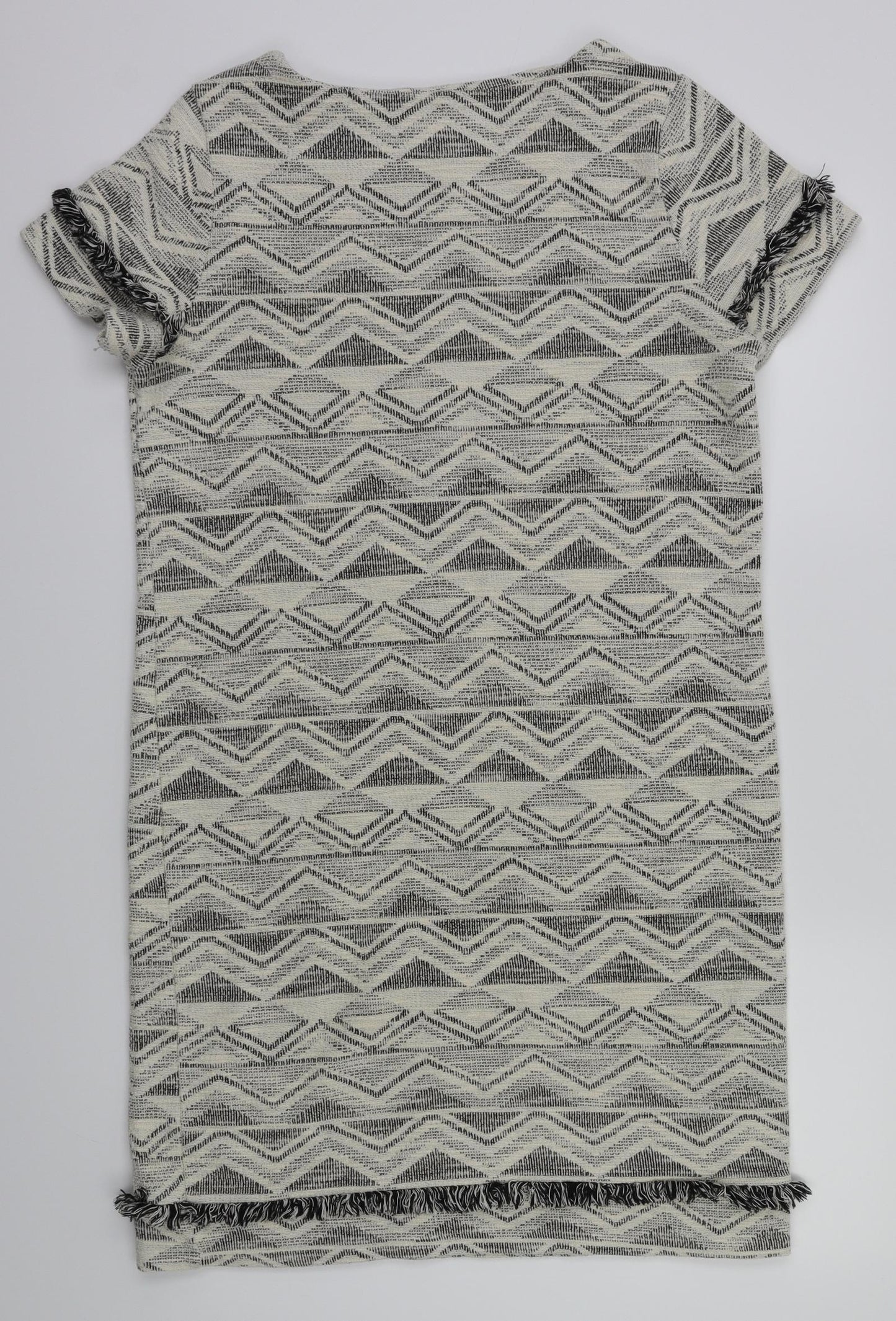 NEXT Womens White Argyle/Diamond  Fit & Flare  Size 12