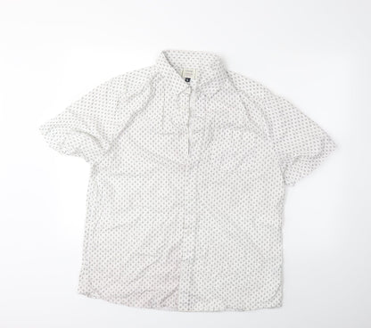 George Mens White    Button-Up Size L