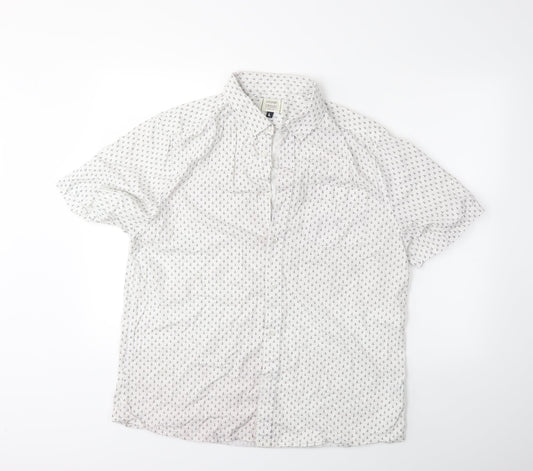 George Mens White    Button-Up Size L