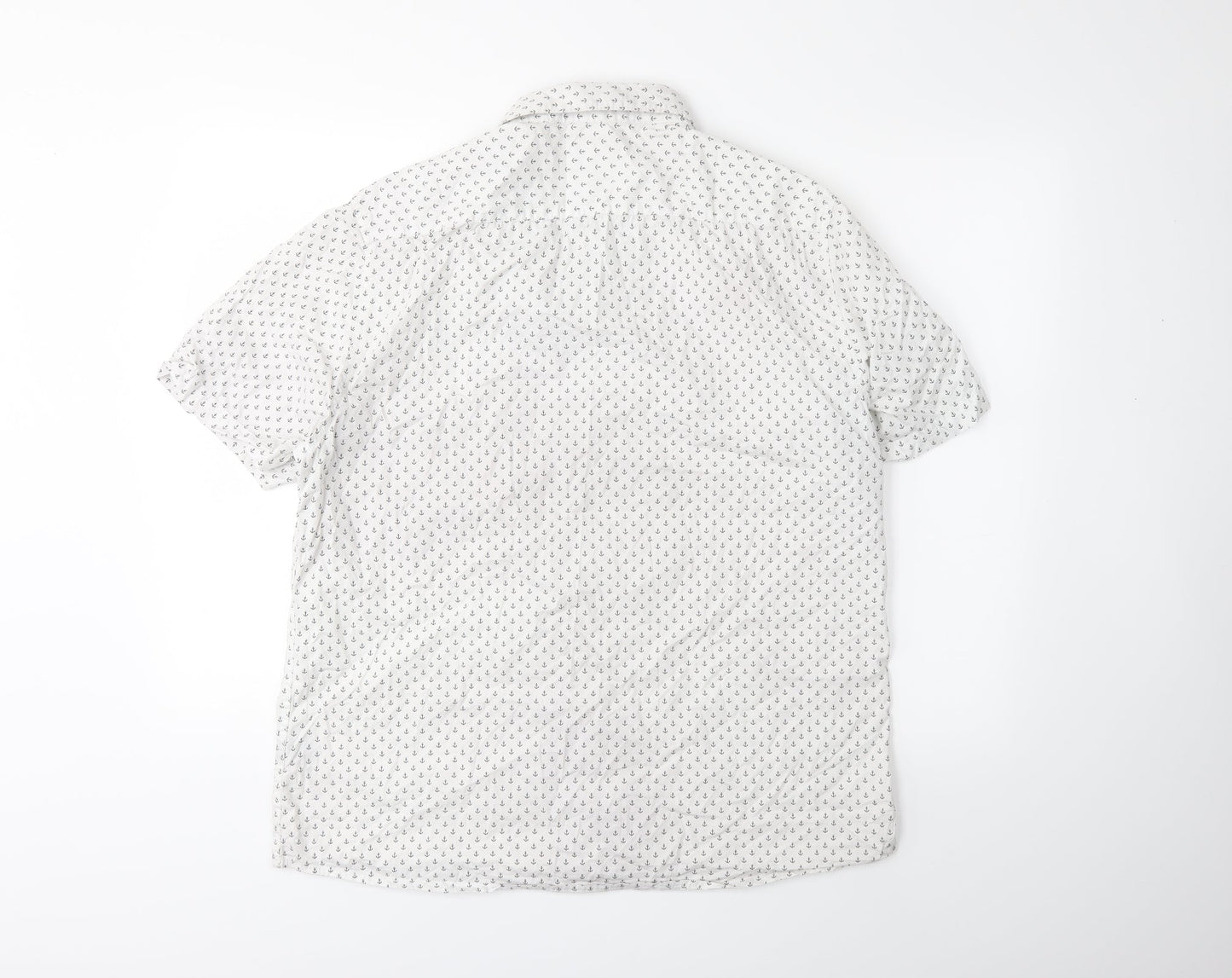 George Mens White    Button-Up Size L