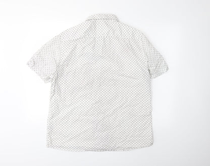 George Mens White    Button-Up Size L