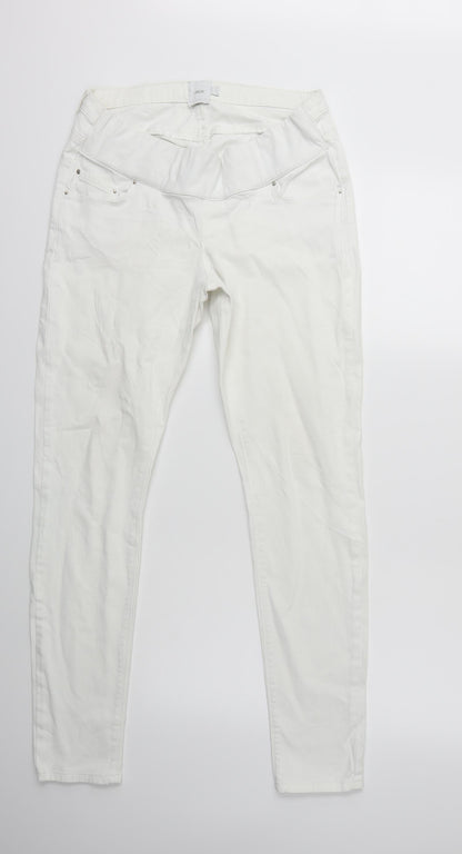 ASOS Womens White  Denim Skinny Jeans Size 12 L30 in