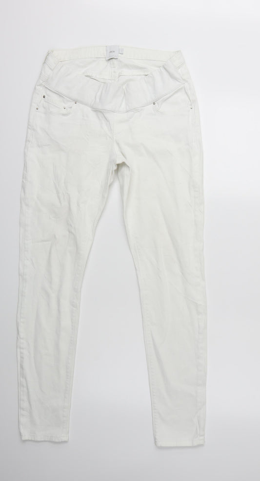 ASOS Womens White  Denim Skinny Jeans Size 12 L30 in